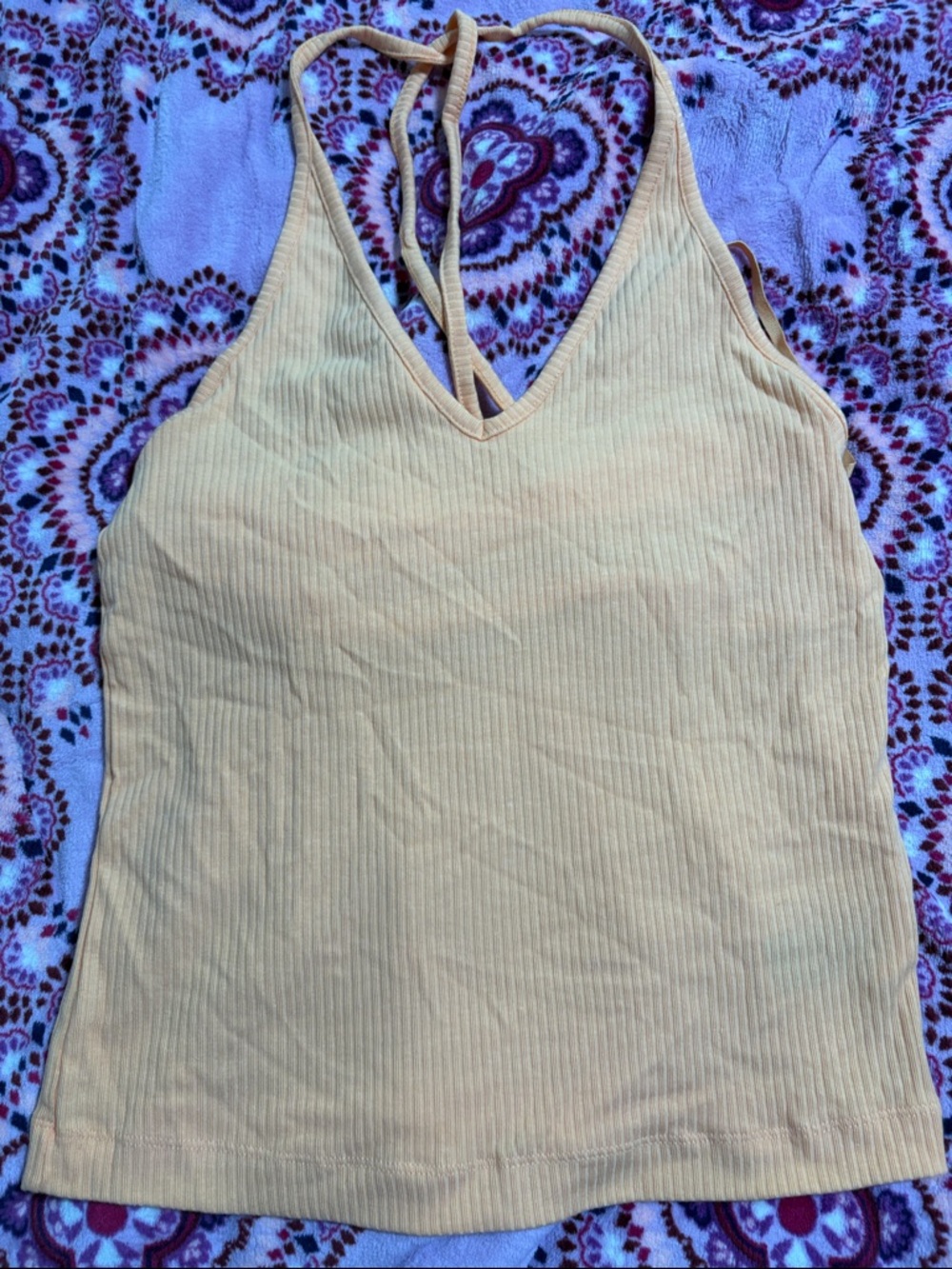 Old Navy Sleeveless Ribbed V-Neck Tank Top - Yellow